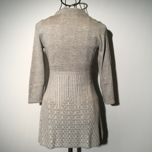 ROSIE NEIRA Grey Mixed Stitch Cardigan NWOT anthropologie 'Brunswick' - Picture 7 of 8